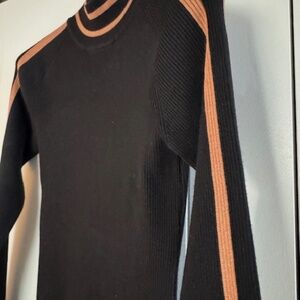 Elie Tahari Ribbed Midi sweater dress - Black - Size L